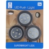 Lampka LAMPKI LED push meblowe dotykowe do szafy Zestaw 3 szt CZARNE