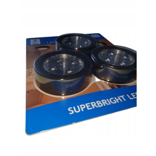 Lampka LAMPKI LED push meblowe dotykowe do szafy Zestaw 3 szt CZARNE