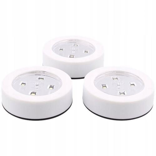 Lampka LAMPKI LED push meblowe dotykowe do szafy Zestaw 3 szt BIAŁE