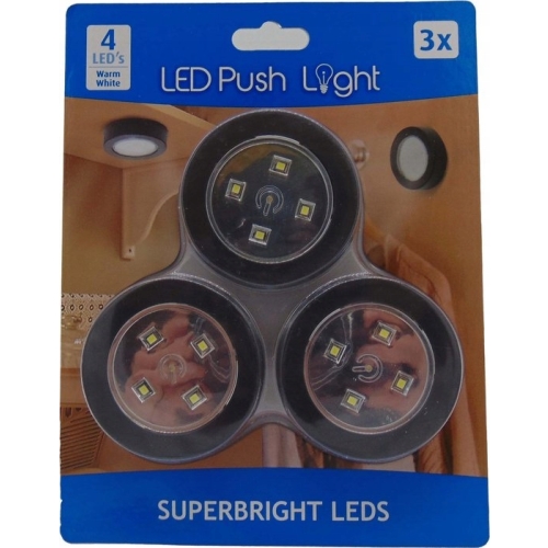 Lampka LAMPKI LED push meblowe dotykowe do szafy Zestaw 3 szt BIAŁE