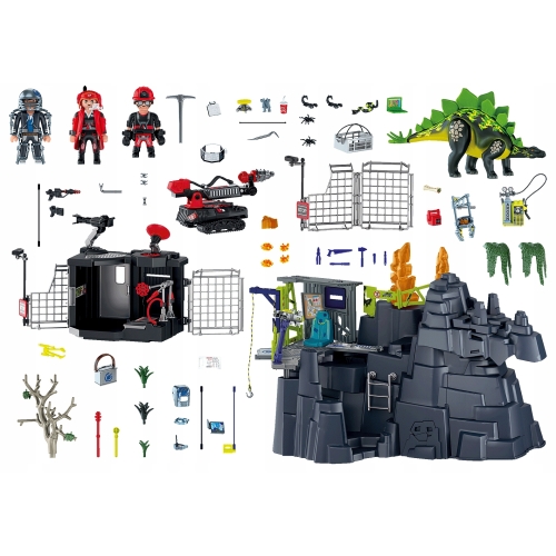 DUŻY Zestaw KLOCKI PLAYMOBIL Dino Rock 242 elementy PREZENT DLA dzieci
