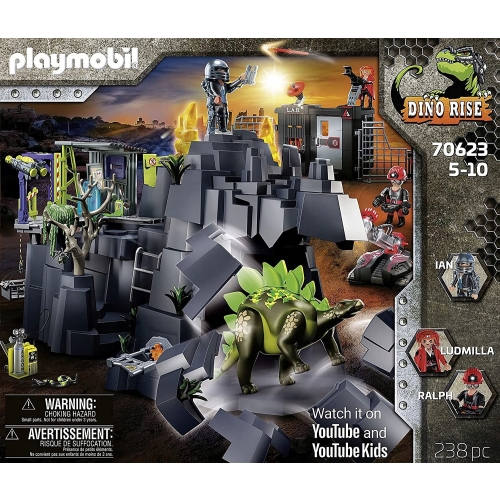 DUŻY Zestaw KLOCKI PLAYMOBIL Dino Rock 242 elementy PREZENT DLA dzieci