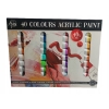 Zestaw Farb akrylowych 40 x 20 ml Zestaw 40 kolorów w tubce szybkoschnące