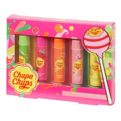CHUPA CHUPS 5 x BALSAM NAWILŻAJĄCY DO UST DLA DZIECI RÓŻNE SMAKI OWOCOWE 8