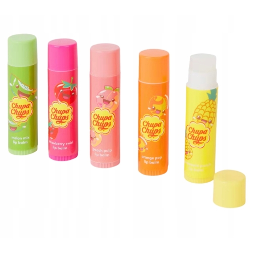 CHUPA CHUPS 5 x BALSAM NAWILŻAJĄCY DO UST DLA DZIECI RÓŻNE SMAKI OWOCOWE 7