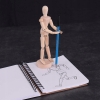 MANEKIN DREWNIANY DO SZKICU RYSUNKU FIGURKA Dekoracja Ozdoba wym. 7x7x30 cm