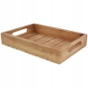 Taca z drewna tekowego TEAK patera minimalistyczna prosta 26 x 18 x 4,5 cm