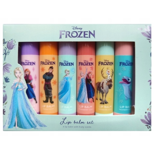 6 SZT BALSAM POMADKA OCHRONNA DO UST DLA DZIECI FROZEN KRAINA LODU ZESTAW 6