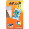 Żarówka wielokolorowa dyskotekowa rgb LED 8,5W pilot E27 806lm