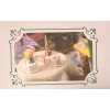 MINIATUROWY DREWNIANY ZIELONY DOMEK GREENHOUSE CAFE Z OŚWIETLENIEM LED