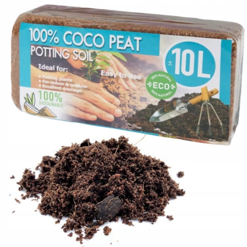 Kokosowa ziemia doniczkowa super podłoże do upraw Ekologiczne 100 % Natural