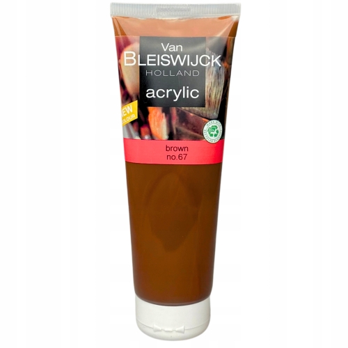 Farba akrylowa profesjonalna tuba Brown no.67 Brązowa Van Bleiswijck 250ml