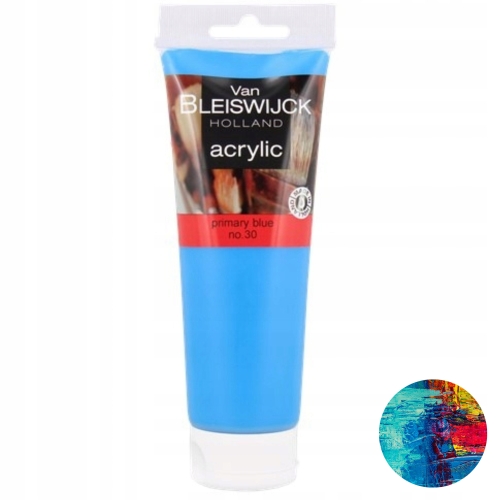 Farba akrylowa profesjonalna tuba Pimary Blue no.30 Van Bleiswijck 250ml