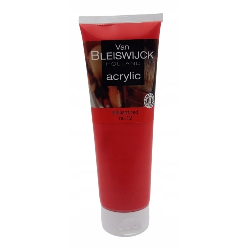 Farba akrylowa profesjonalna tuba Brilliant Red no.12 Van Bleiswijck 250ml