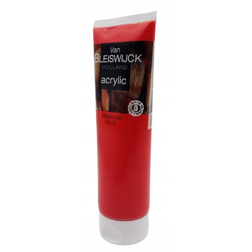 Farba akrylowa profesjonalna tuba Brilliant Red no.12 Van Bleiswijck 250ml