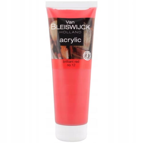 Farba akrylowa profesjonalna tuba Brilliant Red no.12 Van Bleiswijck 250ml