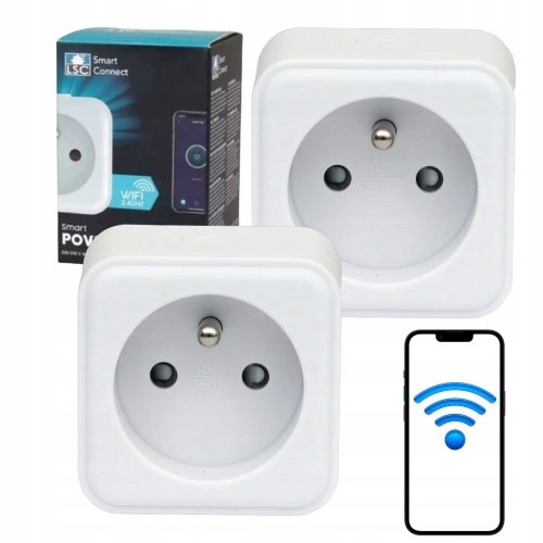 Gniazdko prądowe elektryczne wtyczka LSC Smart WiFi zdalne sterowanie