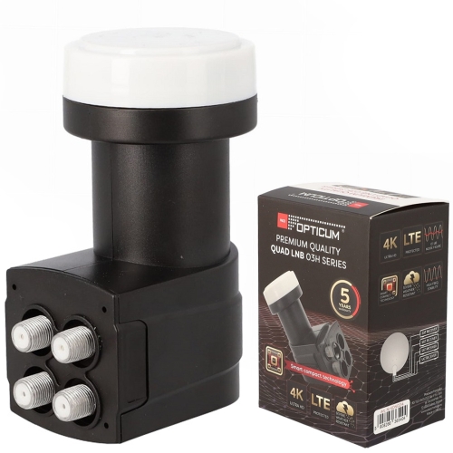 Konwerter LNB QUAD OPTICUM RED 03H SATELITARNY PREMIUM POLSAT CANAL+HD NC+
