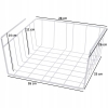 2 x KOSZ KOSZYK METALOWY PODWIESZANY ORGANIZER POD PÓŁKĘ 30 X 26 X 14CM S