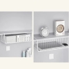 2 x KOSZ KOSZYK METALOWY PODWIESZANY ORGANIZER POD PÓŁKĘ 30 X 26 X 14CM S