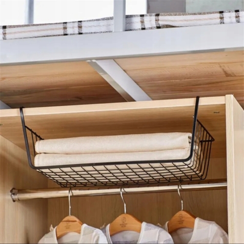 2 x KOSZ KOSZYK METALOWY PODWIESZANY ORGANIZER POD PÓŁKĘ 30 X 26 X 14CM S