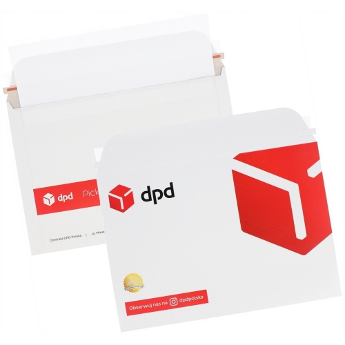 Tekturowe Kurierskie koperty DPD 335x235 mm zestaw 50 sztuk format A4/C4