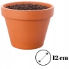 Zestaw doniczek z terakoty do siewu i uprawy roślin 4 szt x 12cm NATURALNE