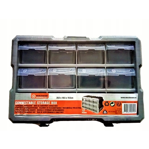Pojemnik organizer box do przechowywania 29x16x19,5cm WERCKMANN 2 szuflady