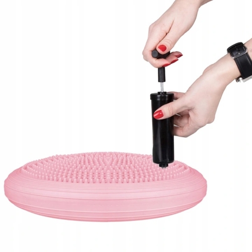 PODUSZKA BALANSOWA POWIETRZNA SENSORYCZNA DO ĆWICZEŃ JEŻYK 33 CM Różowa