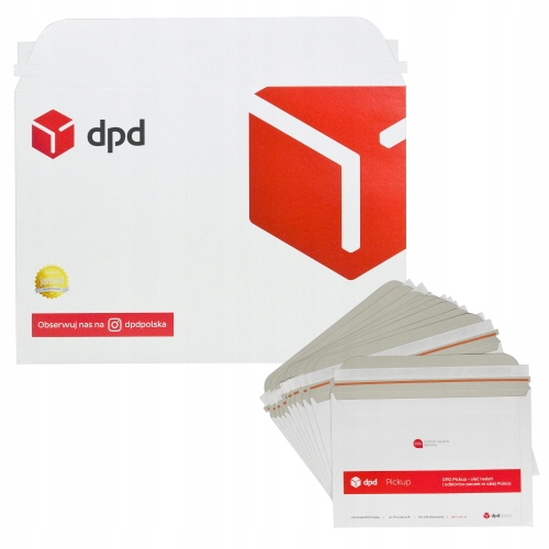 Tekturowe Kurierskie koperty DPD 335x235 mm zestaw 20 sztuk format A4/C4