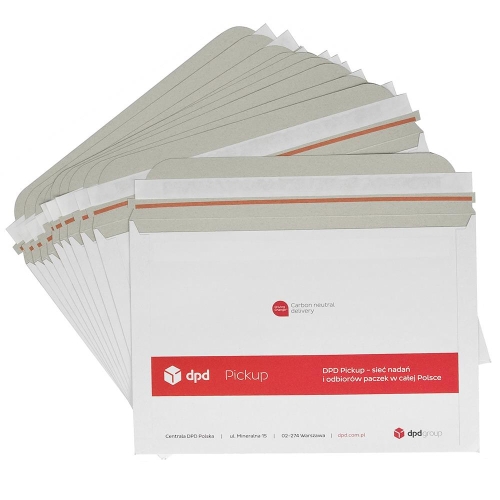 Tekturowe Kurierskie koperty DPD 335x235 mm zestaw 100 sztuk format A4/C4
