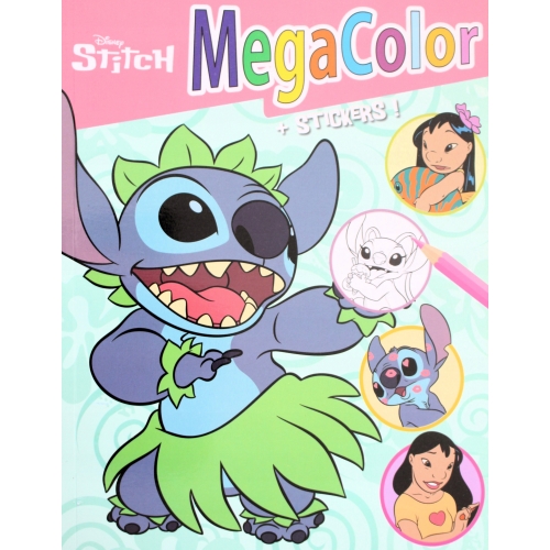 KOLOROWANKA DISNEY LILO & STITCH Z NAKLEJKAMI MEGA COLOR 128 STRON A4 2025