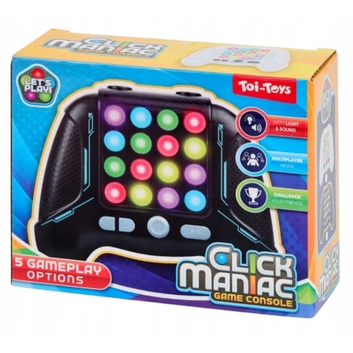 CLICK MANIAC SUPER GRA POPRAWIA PAMIĘĆ REFLEKS SUPER ZABAWA CZARNA TOI-TOYS