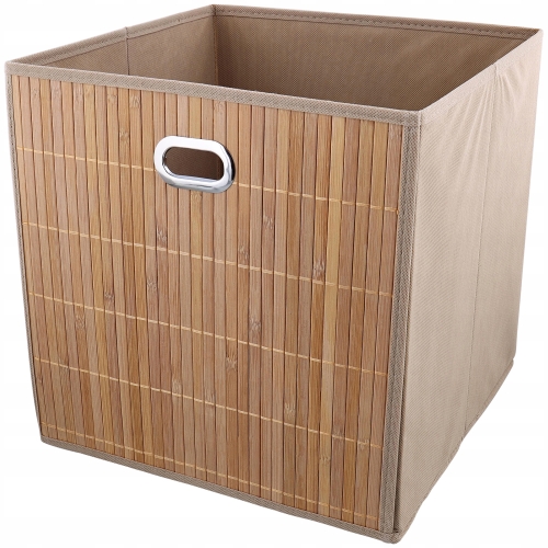Składany kosz do przechowywania Home Accents organizer 30x30x30 cm Beżowy