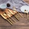 SZTUĆCE ZŁOTE KOMPLET ZESTAW sztućców 16 elementów GLAMOUR HOME DECOR MAT