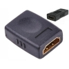 Adapter HDMI-HDMI FF do łączenia kabli HDMI żeński wzmocnionyn czarny