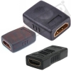 Adapter HDMI-HDMI FF do łączenia kabli HDMI żeński wzmocnionyn czarny