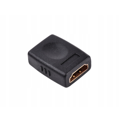 Adapter HDMI-HDMI FF do łączenia kabli HDMI żeński wzmocnionyn czarny