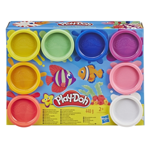 PLAY-DOH CIASTOLINA 8-PAK TĘCZOWA 448g MIX KOLORÓW NA PREZENT HASBRO E5062