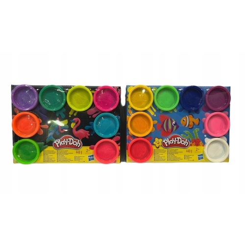 PLAY-DOH CIASTOLINA Zestaw Neonowy 8 tubek MIX KOLORÓW NA PREZENT E5063