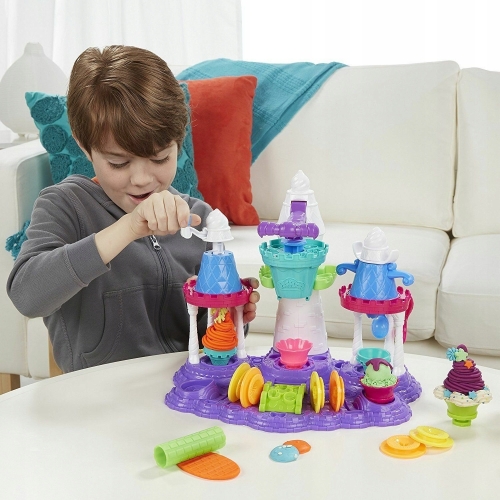 Ciastolina PLAY-DOH MAGICZNA LODZIARNIA TĘCZOWE LODY UNICORN 4 tub 8 kolory
