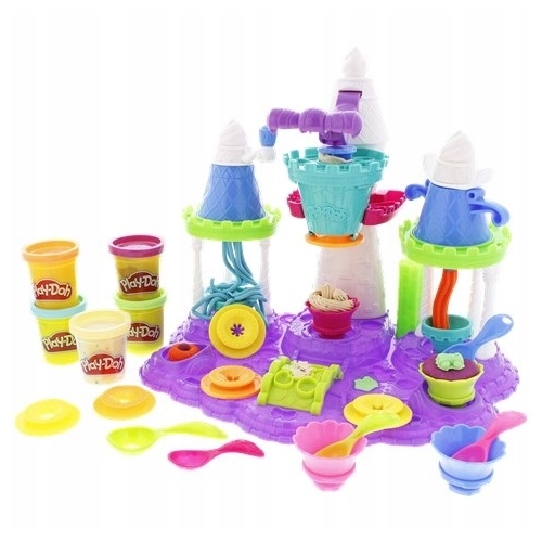 Ciastolina PLAY-DOH MAGICZNA LODZIARNIA TĘCZOWE LODY UNICORN 4 tub 8 kolory