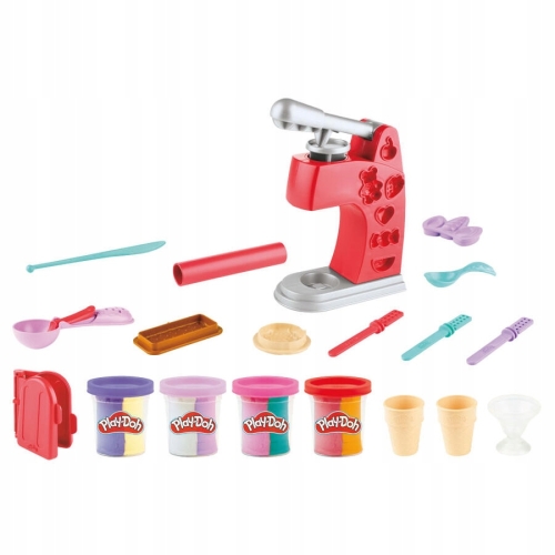 Ciastolina PLAY-DOH MAGICZNA LODZIARNIA TĘCZOWE LODY UNICORN 4 tub 8 kolory