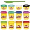 PLAY-DOH CIASTOLINA MODELINA 12 TUB MIX KOLORÓW BROKAT GLITTER BRILLANT