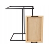 STOLIK METALOWY PRZYŚCIENNY BLAT OZDOBNY na kwiaty wazon 38x24x58cm NATURAL