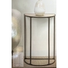 STOLIK METALOWY PRZYŚCIENNY BLAT OZDOBNY na kwiaty wazon 38x24x58cm NATURAL