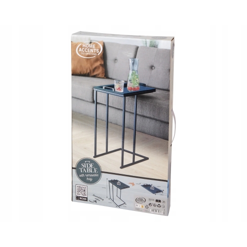 STOLIK METALOWY PRZYŚCIENNY BLAT OZDOBNY na kwiaty wazon 38x24x58cm NATURAL