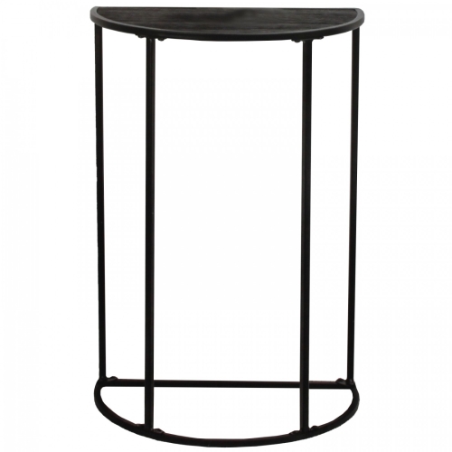 STOLIK METALOWY PRZYŚCIENNY BLAT OZDOBNY na kwiaty wazon 38x24x58cm NATURAL