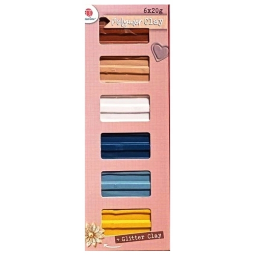 Modelina glinka polimerowa termoutwardzalna do malowania 6 x 20g DecoTime B