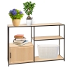 Szafka stojąca do salonu sypialni metalowy stelaż 116 x 76 x 30 rama czarna
